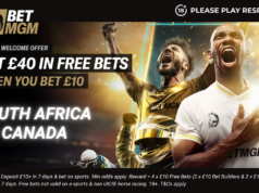 استخدم BetMGM للحصول على رهانات مجانية بقيمة 40 جنيهًا إسترلينيًا قبل مباراة جنوب إفريقيا وكندا
| itg-ar.com استخدم BetMGM للحصول على رهانات مجانية بقيمة 40 جنيهًا إسترلينيًا قبل مباراة جنوب إفريقيا وكندا
| itg-ar.com