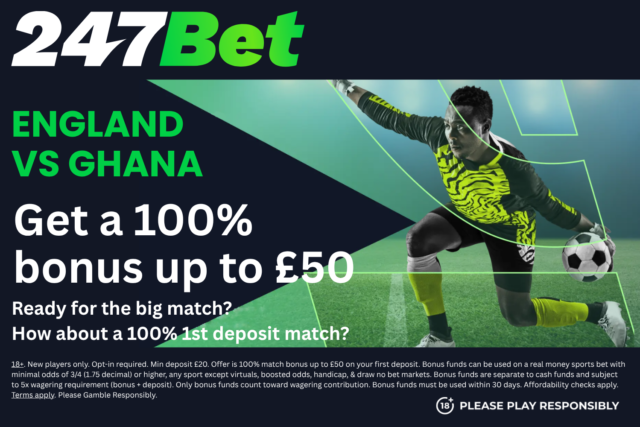 احصل على مكافأة بنسبة 100% مع 247Bet تصل قيمتها إلى احصل على مكافأة بنسبة 100% مع 247Bet تصل قيمتها إلى 50 جنيهًا إسترلينيًا قبل مباراة إنجلترا وغانا
| itg-ar.com